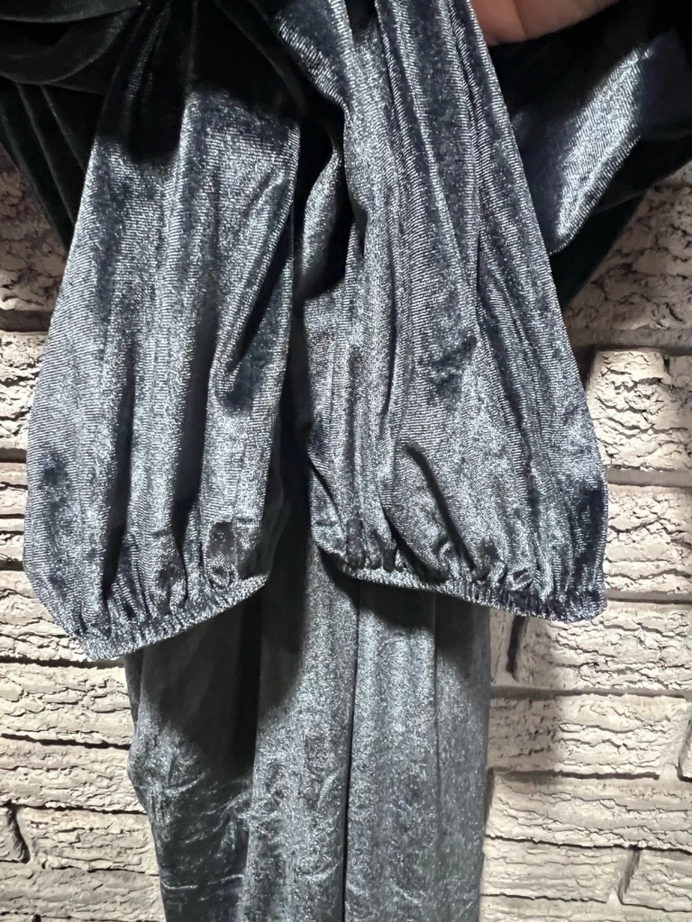 Dex Velvet Metallic periwinkle Dress - Picture 5 of 6